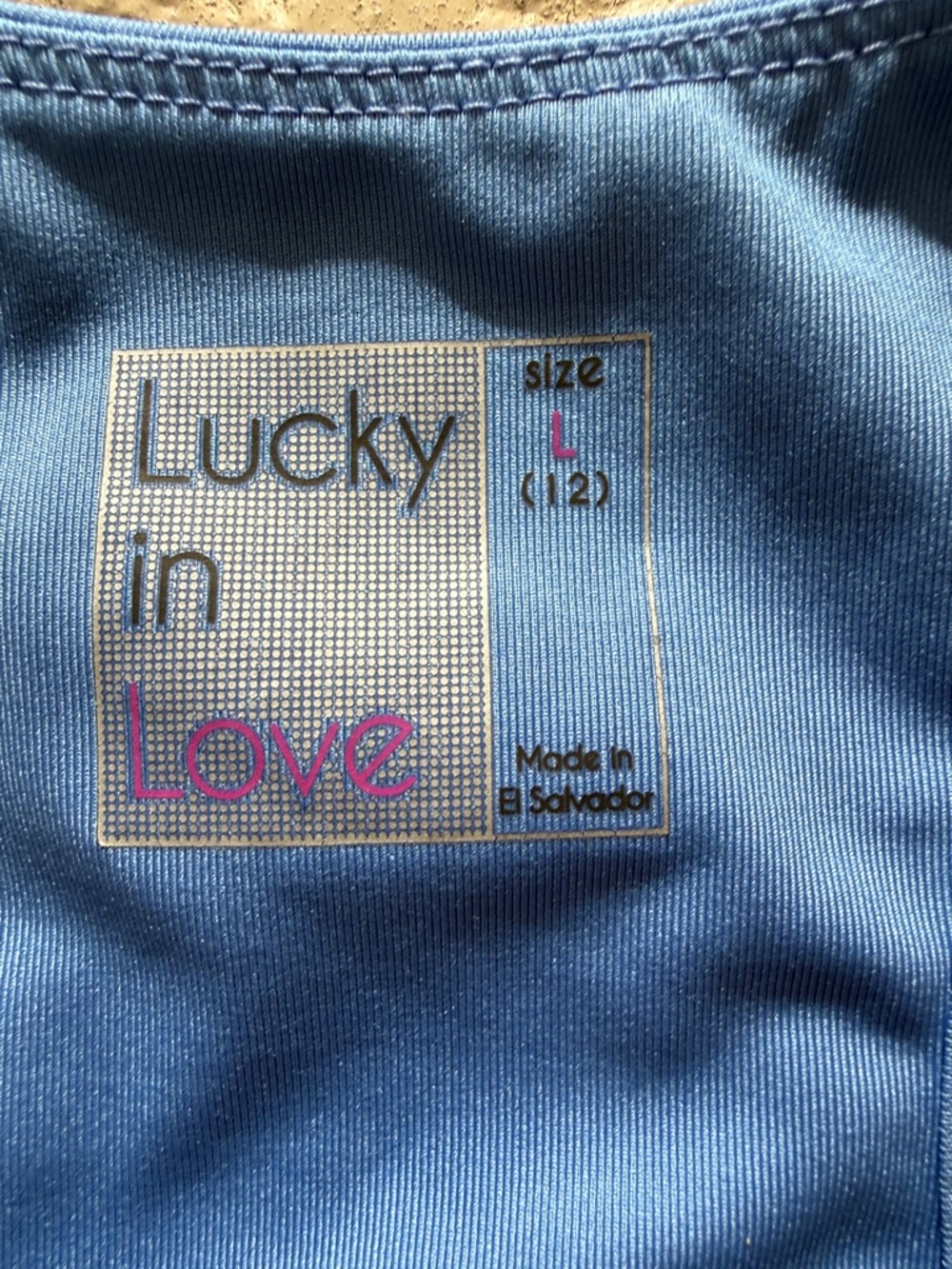Lucky in Love Light Blue Textured Tennis Pickleball Racerback Tank - Picture 2 of 8